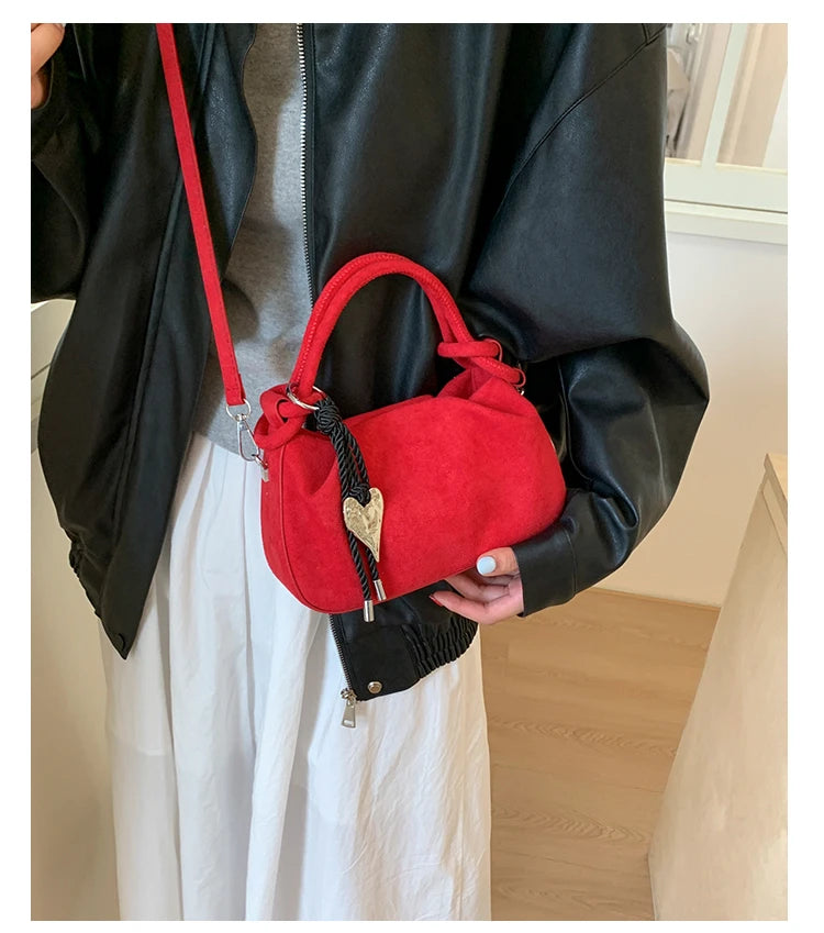 Faux Suede Commuter Tote