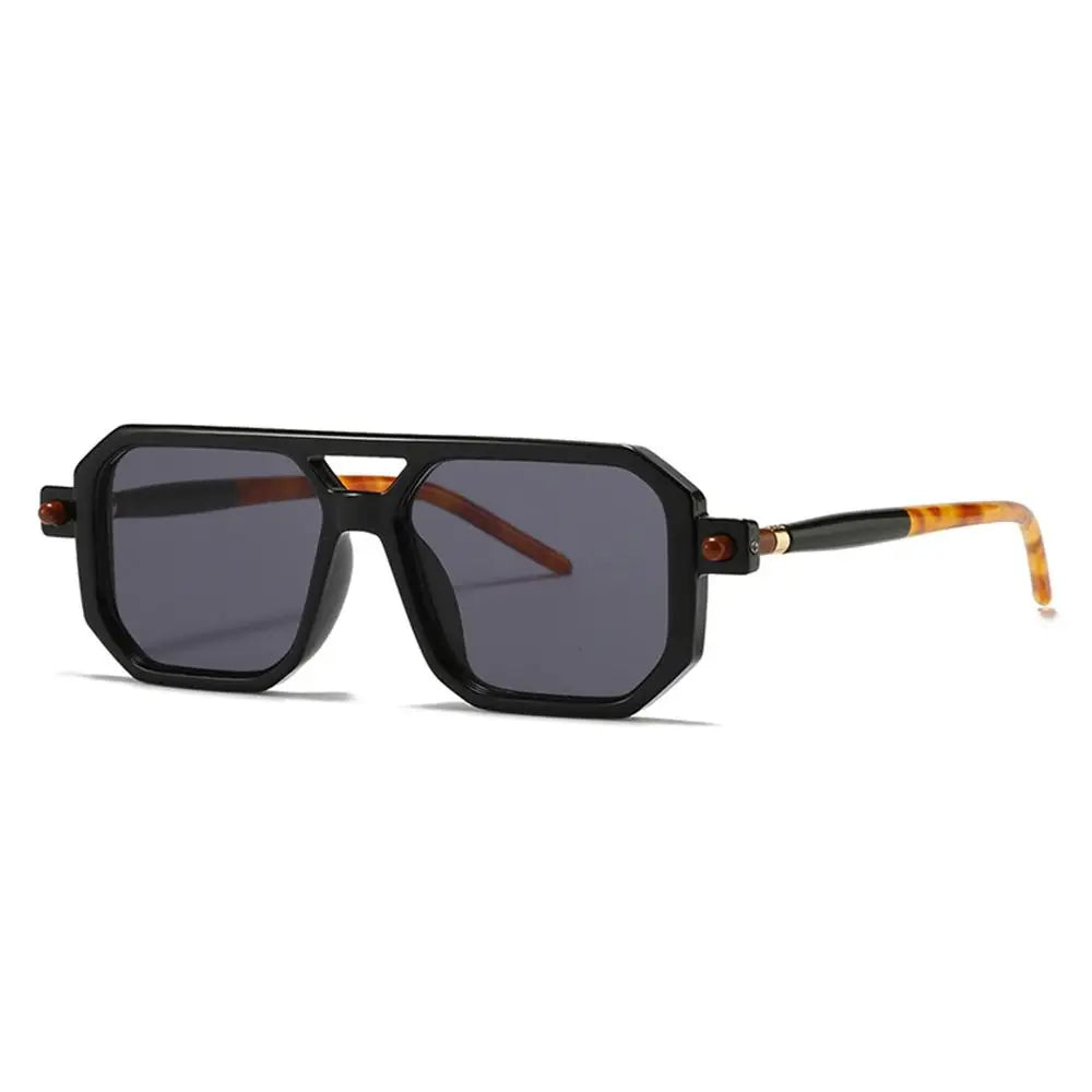 Vintage Double Bridge Shades with gradient lenses on table