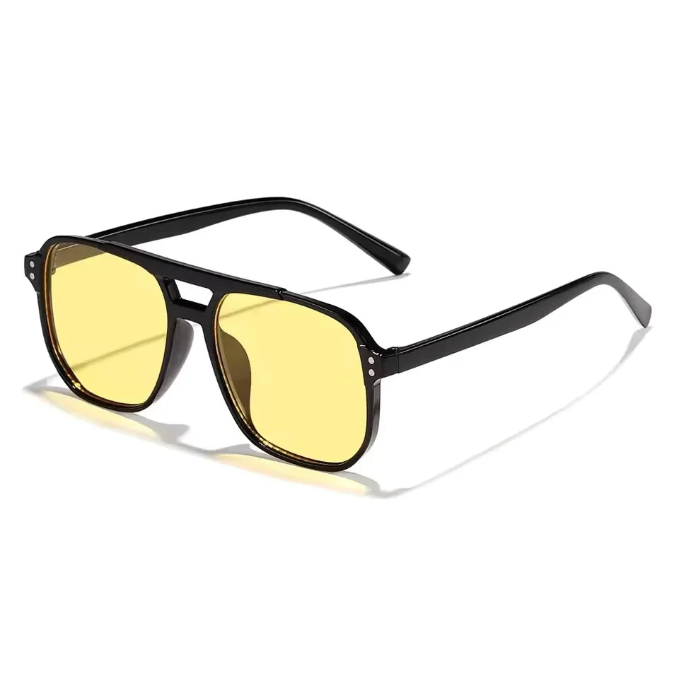 Vintage Square Glow Shades in gold frame