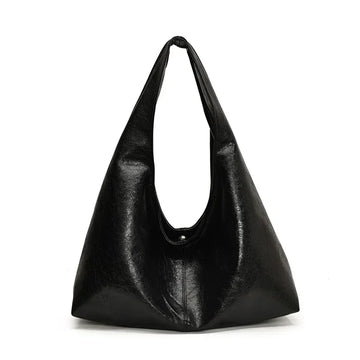Front view of Y2K hobo shoulder bag in beige