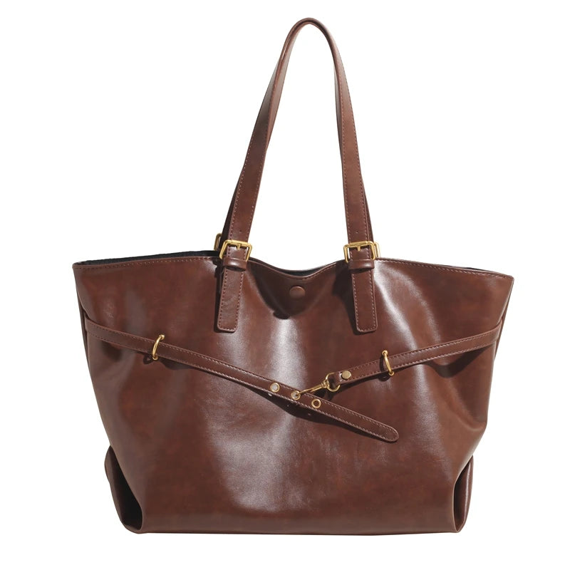 Interior view of retro luxe winter tote with essentials