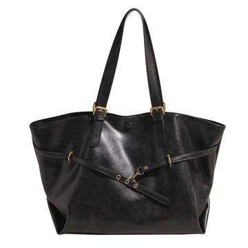 Retro luxe winter tote in cream faux shearling